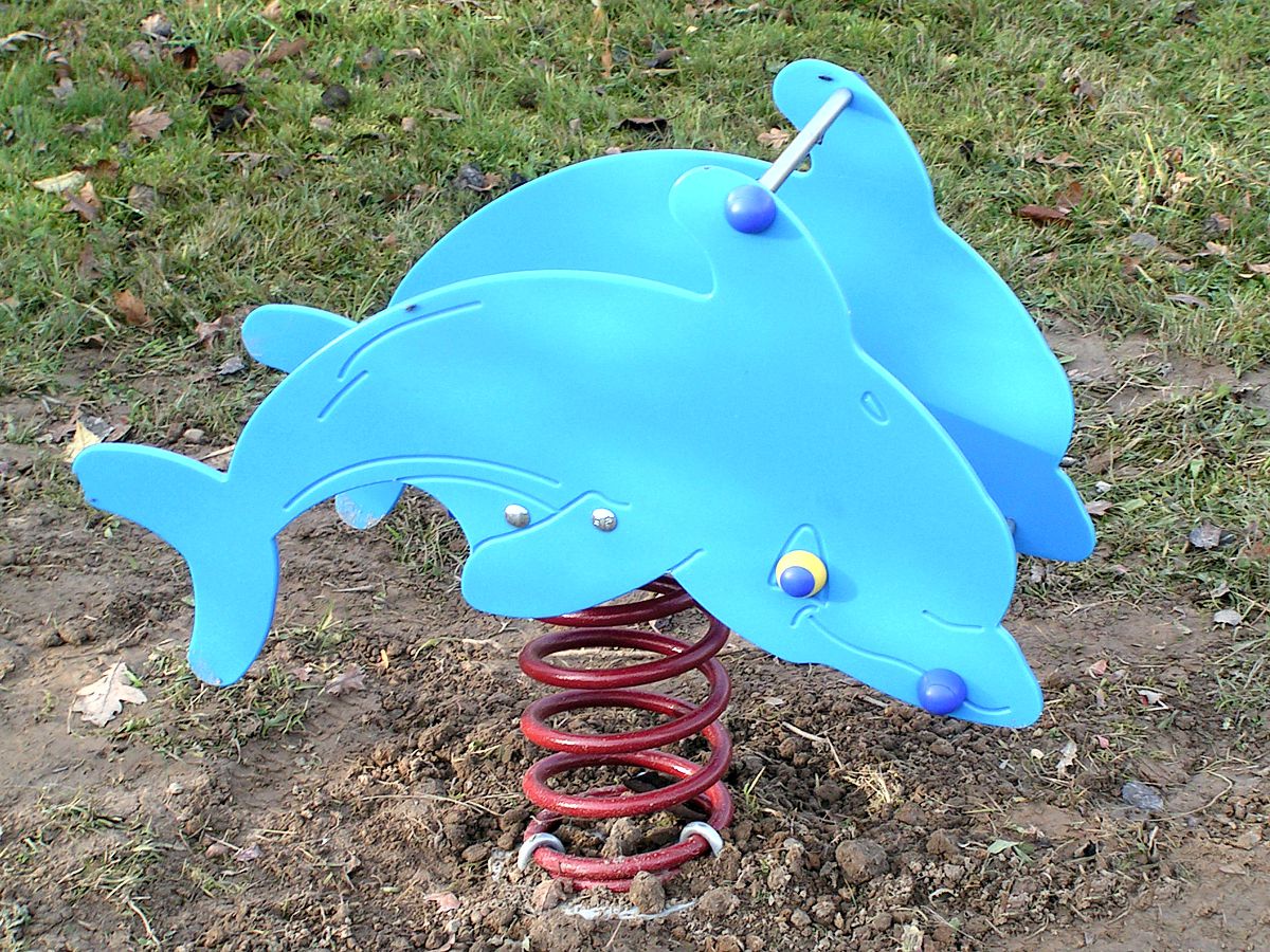 Delfin-Wippe für Kinderspielplatz und Garten